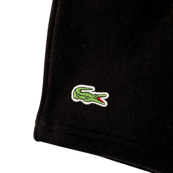 Lacoste Authentic Sport Tennis Fleece Mens Black Shorts GH2136 Sz US XXL NEW - Picture 6 of 11